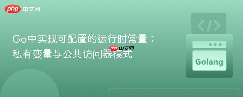 Go中实现可配置的运行时常量：私有变量与公共访问器模式
