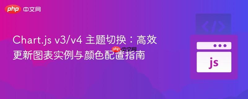 Chart.js v3/v4 主题切换：高效更新图表实例与颜色配置指南