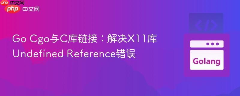 Go Cgo与C库链接：解决X11库Undefined Reference错误