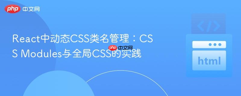 React中动态CSS类名管理：CSS Modules与全局CSS的实践