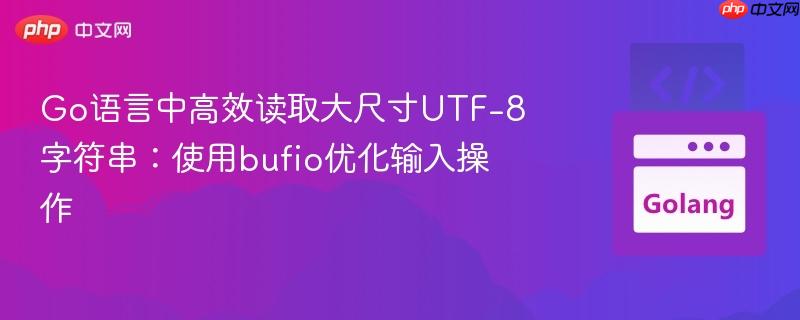 Go语言中高效读取大尺寸UTF-8字符串：使用bufio优化输入操作