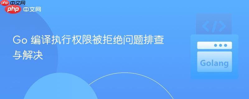 Go 编译执行权限被拒绝问题排查与解决