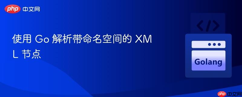 使用 Go 解析带命名空间的 XML 节点