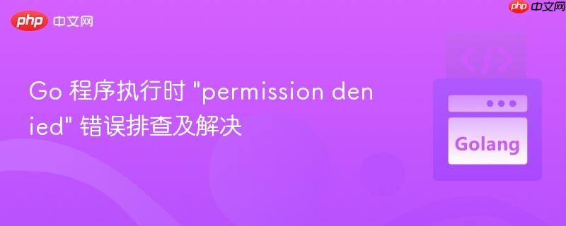 Go 程序执行时 “permission denied” 错误排查及解决