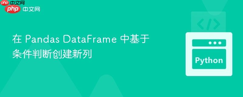 在 Pandas DataFrame 中基于条件判断创建新列