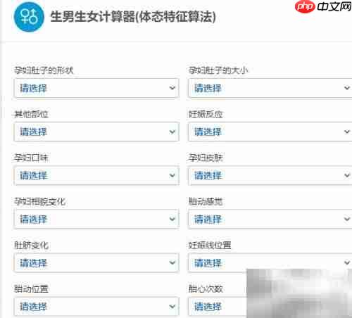 生男生女计算器使用指南