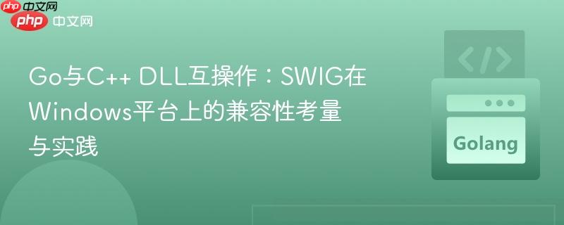 Go与C++ DLL互操作：SWIG在Windows平台上的兼容性考量与实践