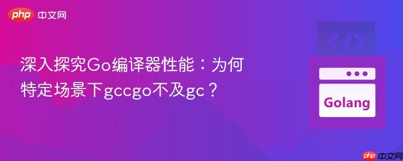 深入探究Go编译器性能：为何特定场景下gccgo不及gc？