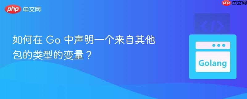 如何在 Go 中声明一个来自其他包的类型的变量？