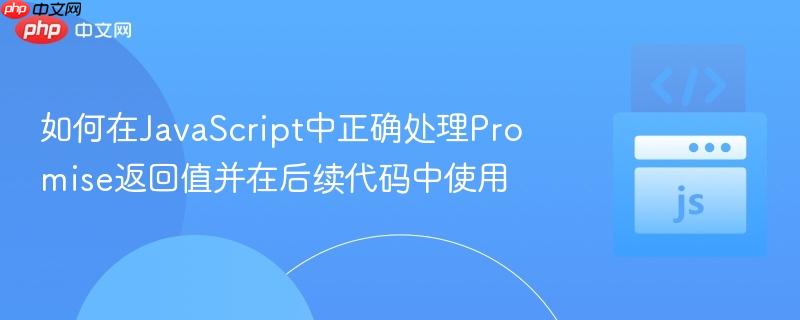 如何在JavaScript中正确处理Promise返回值并在后续代码中使用