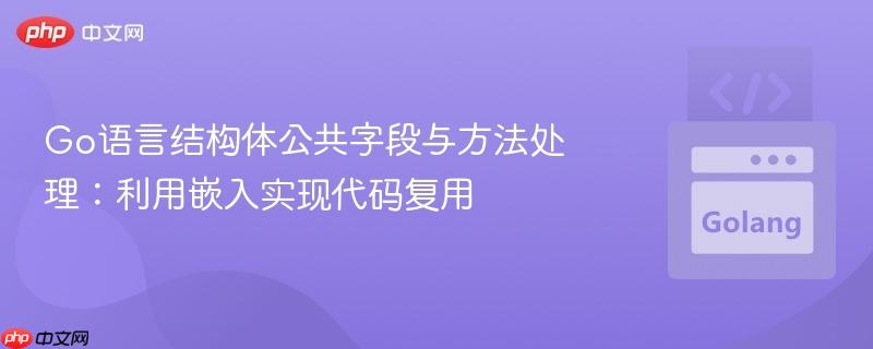 Go语言结构体公共字段与方法处理：利用嵌入实现代码复用