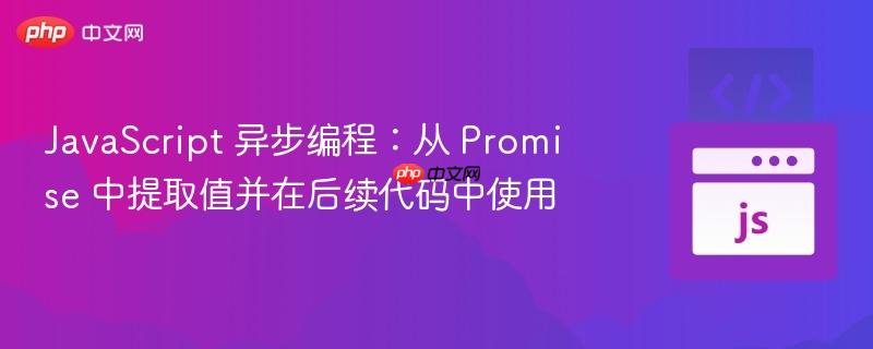 JavaScript 异步编程：从 Promise 中提取值并在后续代码中使用