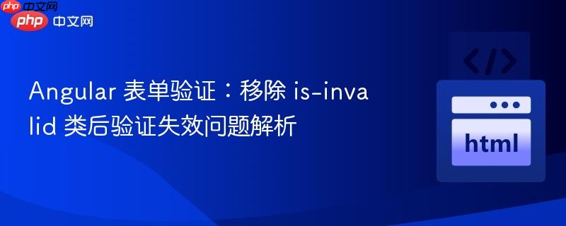 Angular 表单验证：移除 is-invalid 类后验证失效问题解析