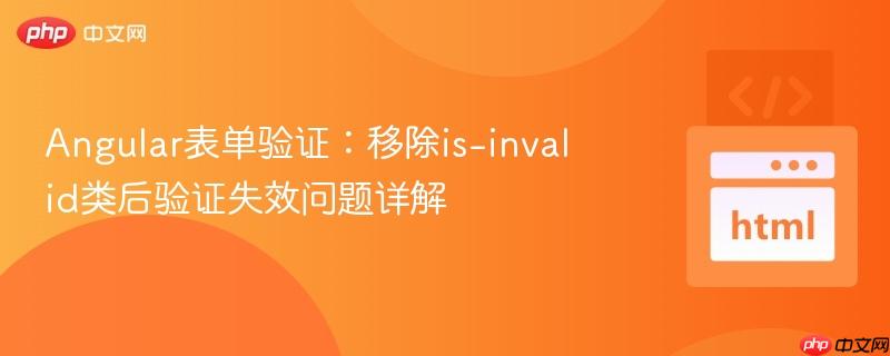 Angular表单验证：移除is-invalid类后验证失效问题详解