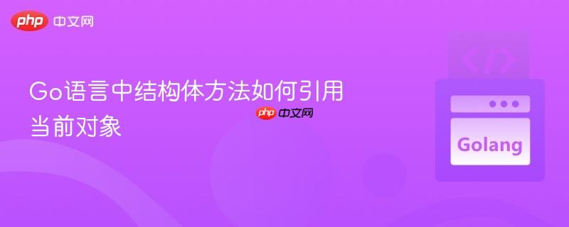 Go语言中结构体方法如何引用当前对象