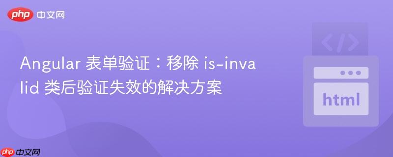 Angular 表单验证：移除 is-invalid 类后验证失效的解决方案