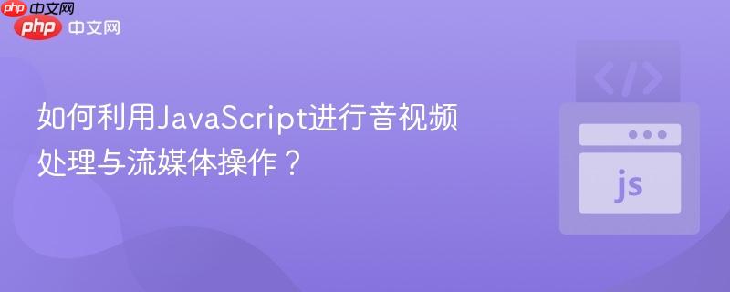 如何利用JavaScript进行音视频处理与流媒体操作？
