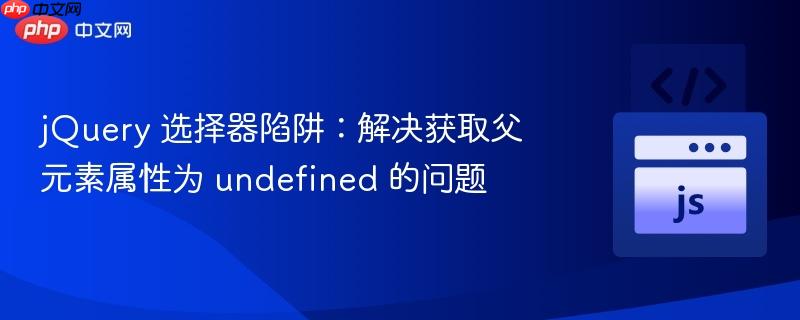 jQuery 选择器陷阱：解决获取父元素属性为 undefined 的问题
