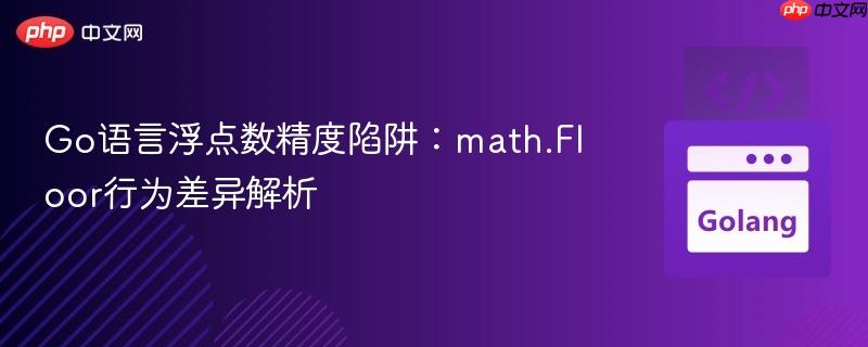 Go语言浮点数精度陷阱：math.Floor行为差异解析