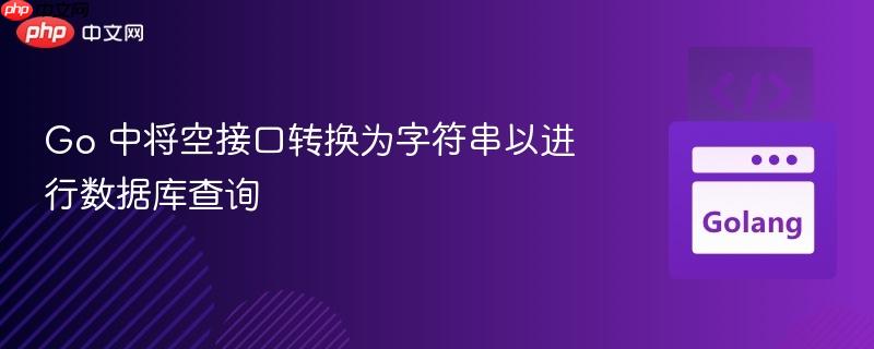Go 中将空接口转换为字符串以进行数据库查询
