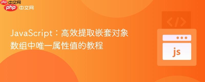JavaScript：高效提取嵌套对象数组中唯一属性值的教程
