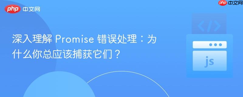 深入理解 Promise 错误处理：为什么你总应该捕获它们？