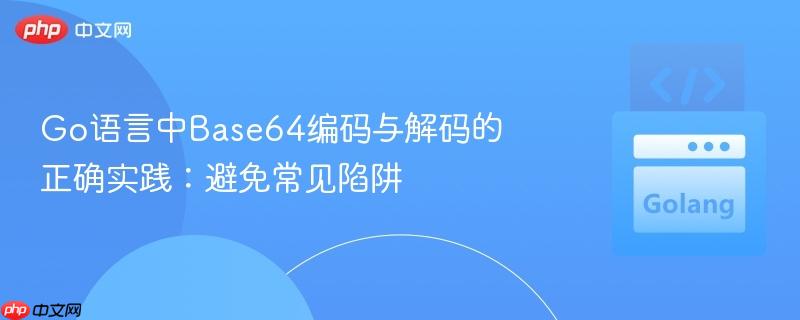 Go语言中Base64编码与解码的正确实践：避免常见陷阱