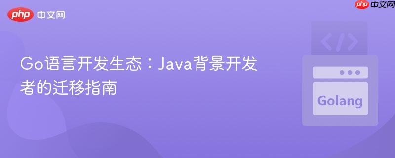 Go语言开发生态：Java背景开发者的迁移指南