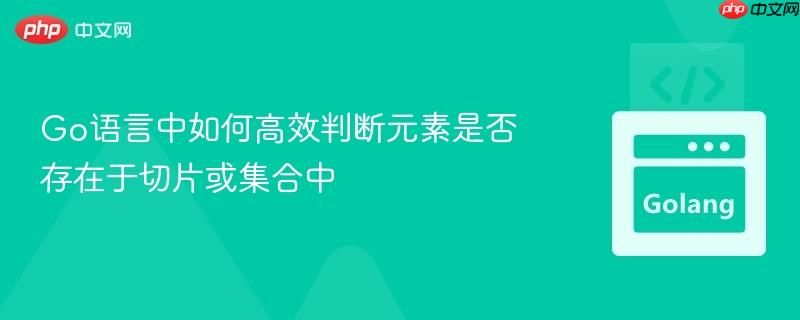 Go语言中如何高效判断元素是否存在于切片或集合中