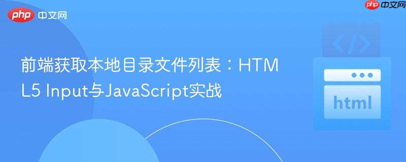 前端获取本地目录文件列表：HTML5 Input与JavaScript实战