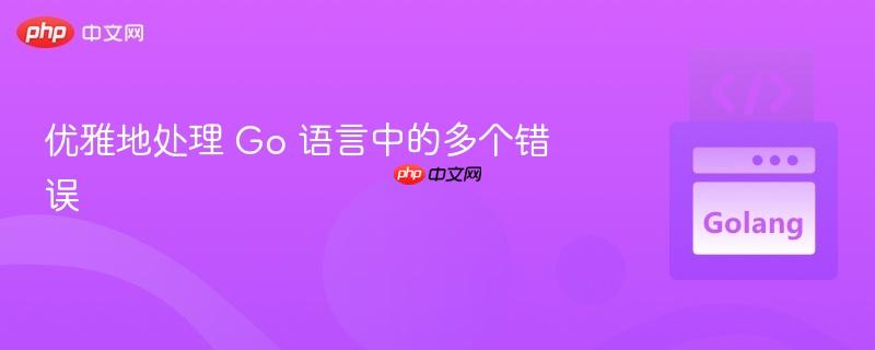 优雅地处理 go 语言中的多个错误