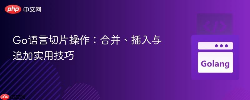 Go语言切片操作：合并、插入与追加实用技巧