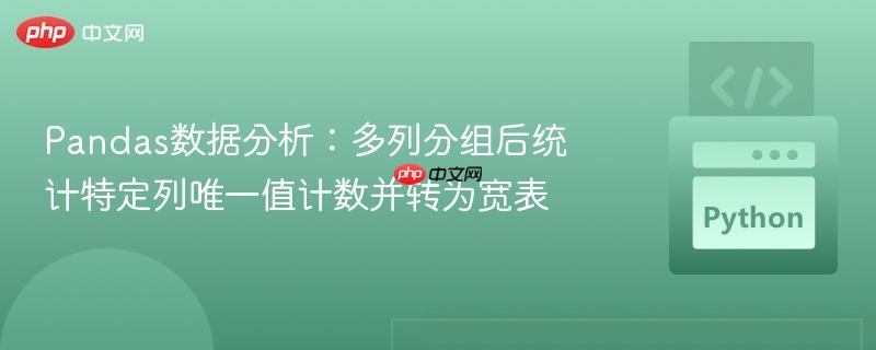 Pandas数据分析：多列分组后统计特定列唯一值计数并转为宽表