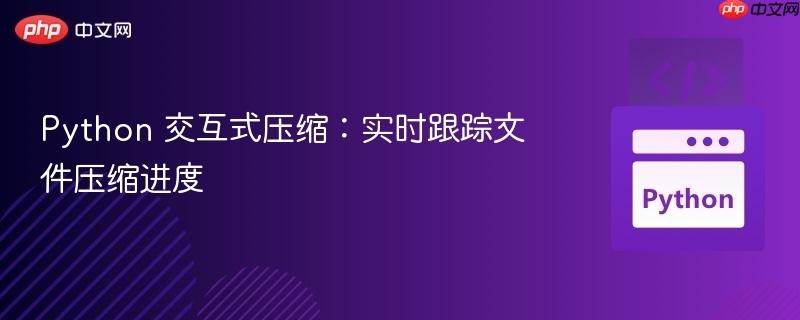 Python 交互式压缩：实时跟踪文件压缩进度