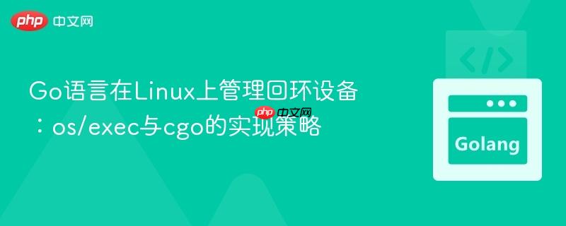 Go语言在Linux上管理回环设备：os/exec与cgo的实现策略
