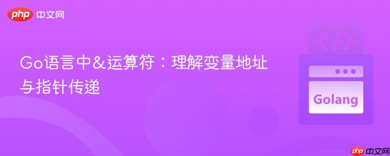 Go语言中&运算符：理解变量地址与指针传递