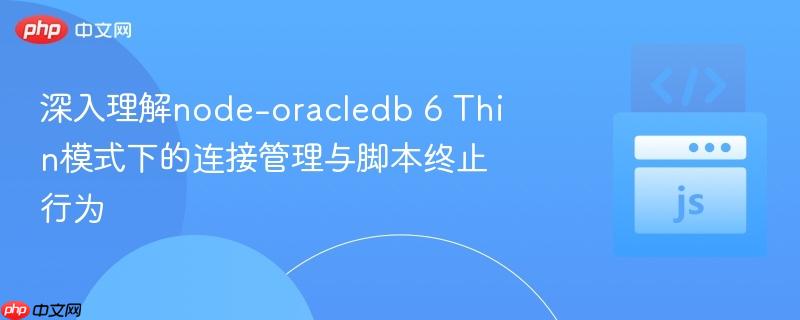 深入理解node-oracledb 6 Thin模式下的连接管理与脚本终止行为