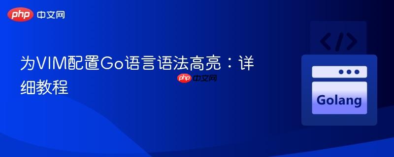 为VIM配置Go语言语法高亮：详细教程