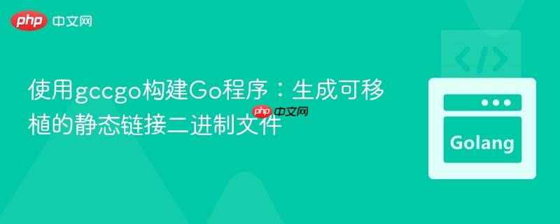 使用gccgo构建Go程序：生成可移植的静态链接二进制文件