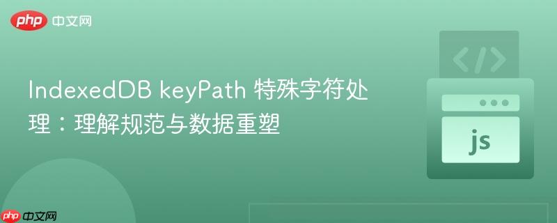 IndexedDB keyPath 特殊字符处理：理解规范与数据重塑