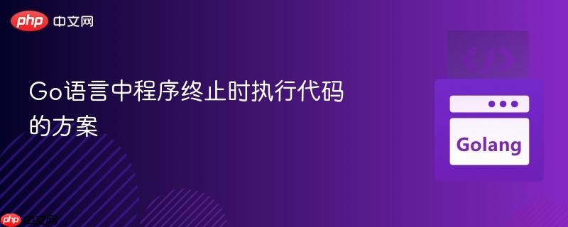 Go语言中程序终止时执行代码的方案