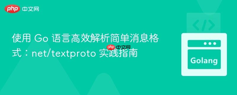 使用 Go 语言高效解析简单消息格式：net/textproto 实践指南