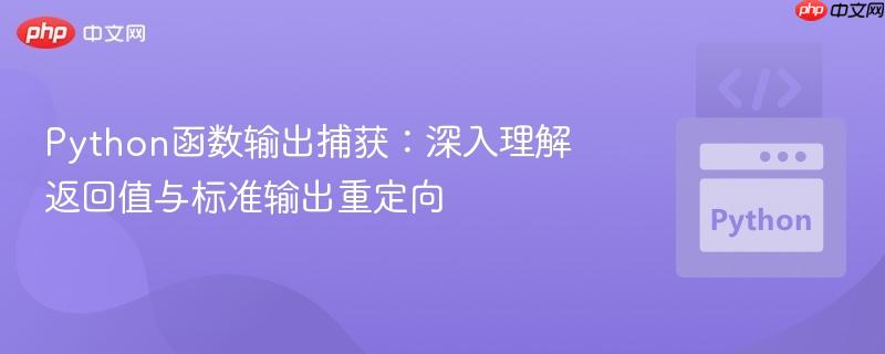 Python函数输出捕获：深入理解返回值与标准输出重定向