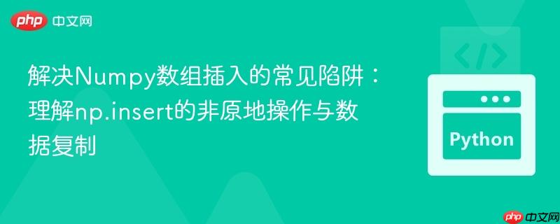 解决Numpy数组插入的常见陷阱：理解np.insert的非原地操作与数据复制