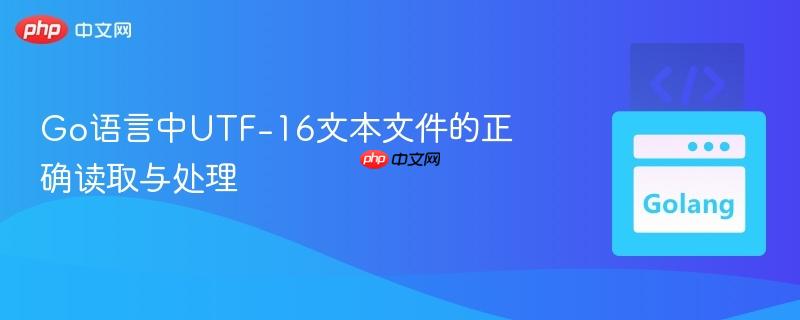 Go语言中UTF-16文本文件的正确读取与处理