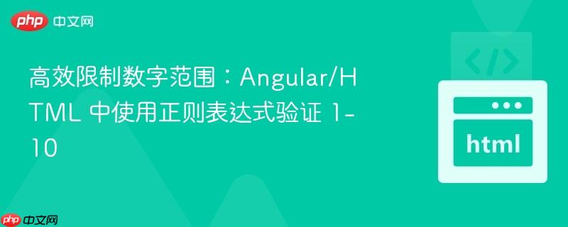 高效限制数字范围：Angular/HTML 中使用正则表达式验证 1-10