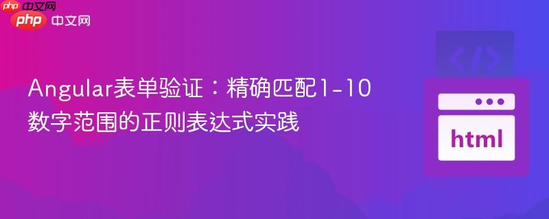 Angular表单验证：精确匹配1-10数字范围的正则表达式实践
