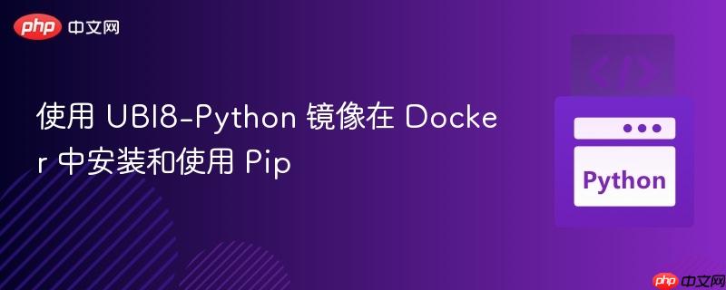 使用 ubi8-python 镜像在 docker 中安装和使用 pip