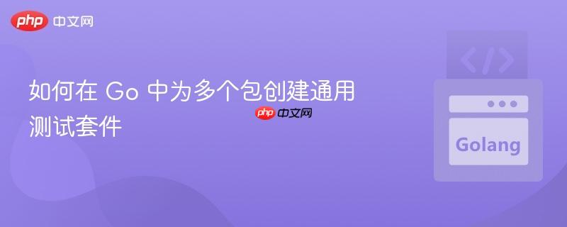 如何在 Go 中为多个包创建通用测试套件