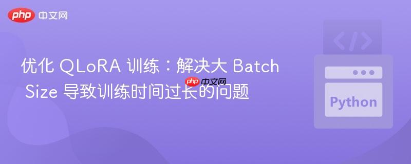 优化 QLoRA 训练：解决大 Batch Size 导致训练时间过长的问题